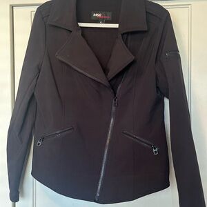 Miss Sixty Spandex black Leather Jacket